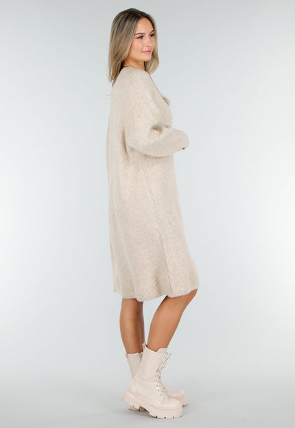 NEW191125 Beige Gebreide Jurk