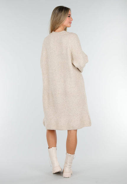 NEW191125 Beige Gebreide Jurk