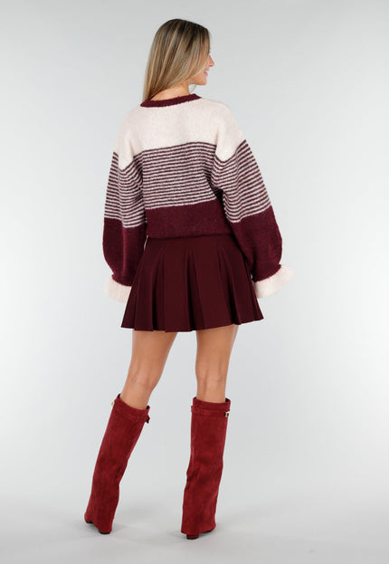 NEW191125 Bordeaux Gestreept Vest
