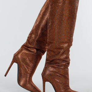 OP=OP.05.S Bronzen Strass Laarzen