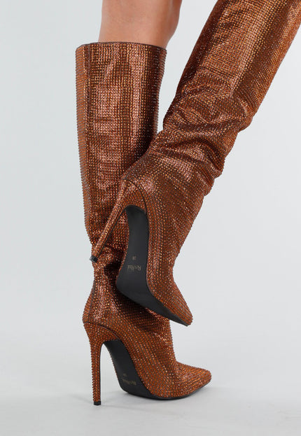 OP=OP.05.S Bronzen Strass Laarzen