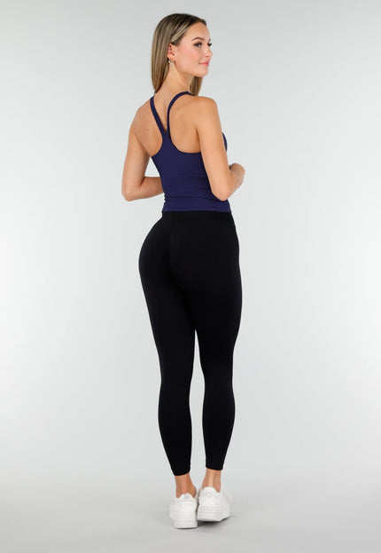 NEW191125 Navy Rib Sporttop