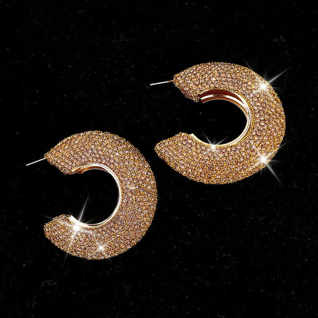 NEW191125 Statement Oorbellen met Strass