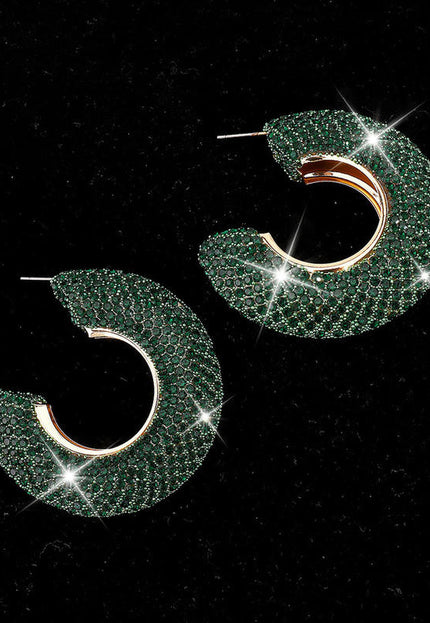 NEW191125 Statement Oorbellen met Strass