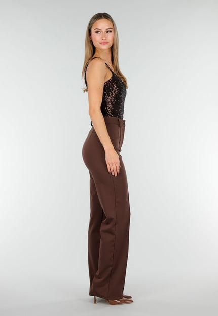 Straight Leg Bruine Pantalon