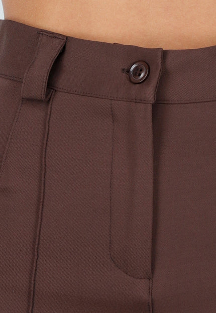 Straight Leg Bruine Pantalon