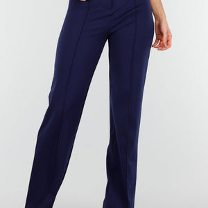 Straight Leg Navy Blauwe Pantalon
