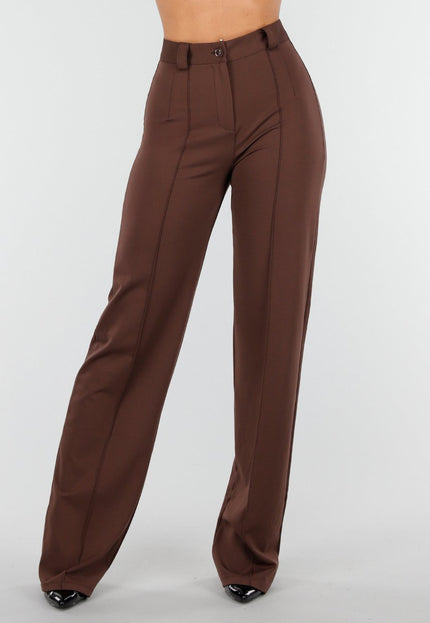 Tall Bruine Stretch Pantalon