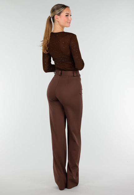 Tall Bruine Stretch Pantalon