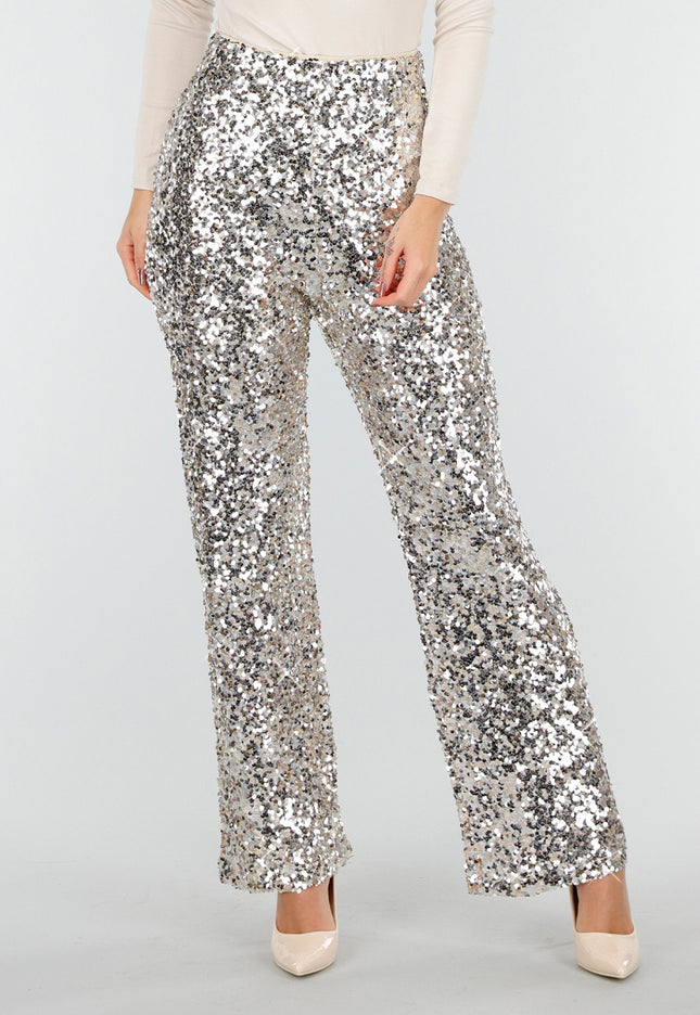 Zilveren Pailletten Broek