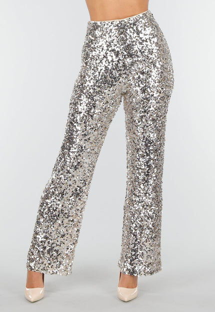 Zilveren Pailletten Broek
