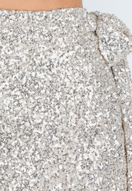 Zilveren Pailletten Wikkelrok