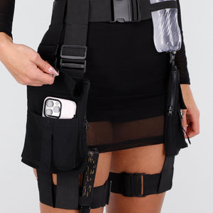NEW191125 Zwarte Festival Tas Riem met Zakken
