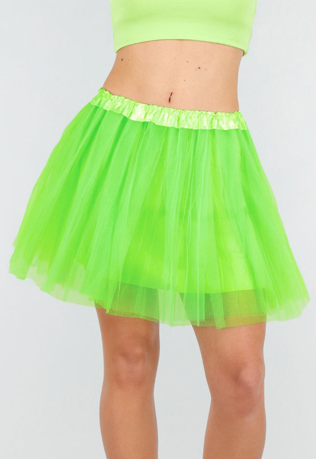 NEW191225 Neon Groene Tule Rok