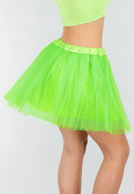 NEW191225 Neon Groene Tule Rok