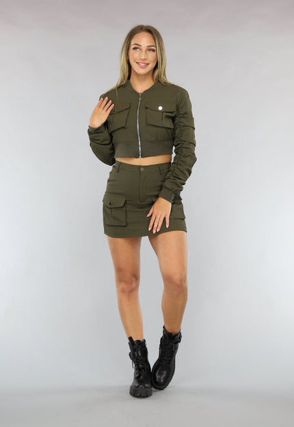 NEW2003 2-Delige Khaki Set met Cargo Zakken