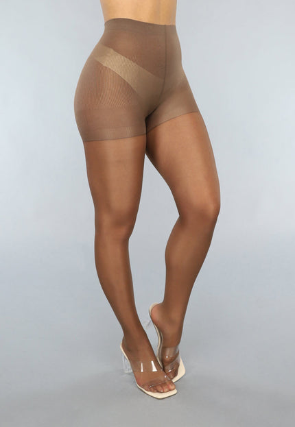 NEW2003 Nude Klassieke 20 Denier Panty met Broekje