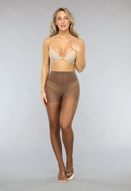 NEW2003 Nude Klassieke 20 Denier Panty met Broekje