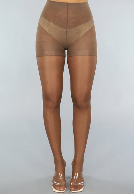 NEW2003 Nude Klassieke 20 Denier Panty met Broekje
