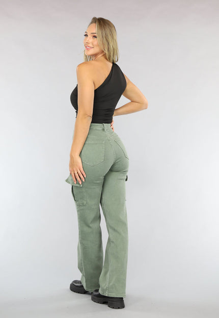 NEW2003 Zwarte Geplooide One Shoulder Top