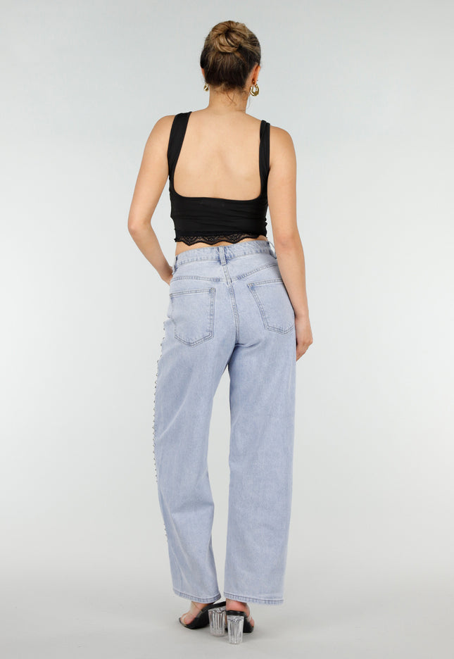 NEW200526 Zwarte Cropped Top met Open Rug