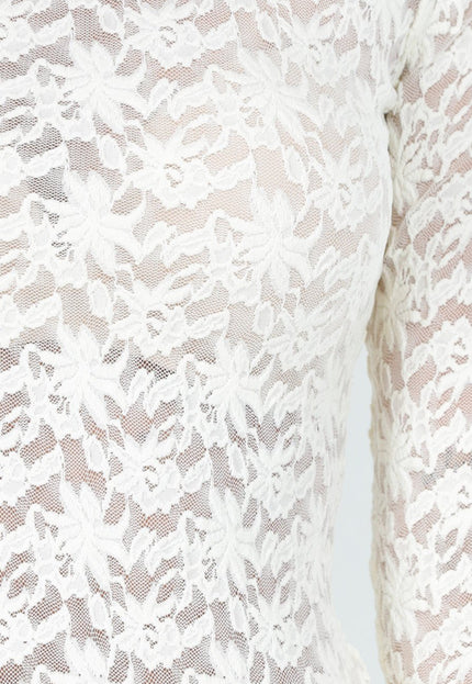 NEW200825 Beige Kanten Top met Col