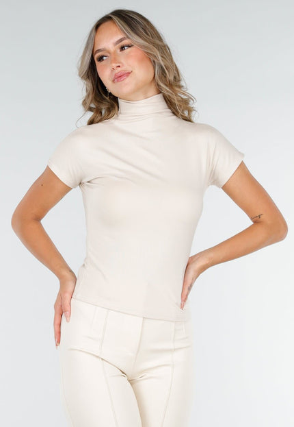 NEW200825 Beige Top met Col
