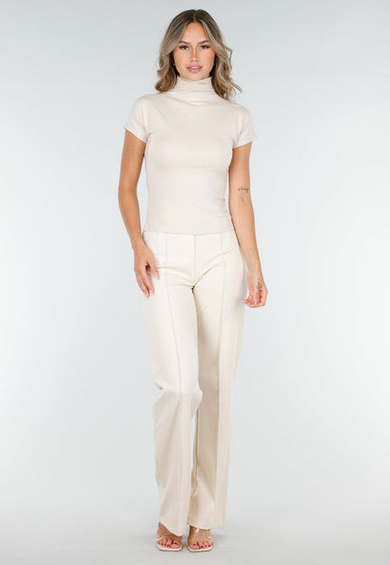 NEW200825 Beige Top met Col