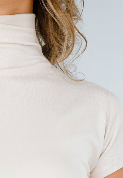 NEW200825 Beige Top met Col