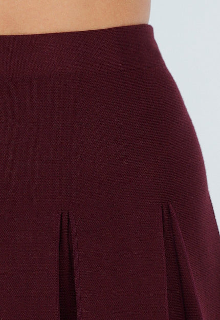 OP=OP.04.NL Bordeaux Geplooide Mini Rok