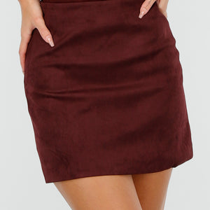 OP=OP.04.NL Bordeaux Suèdelook Rok