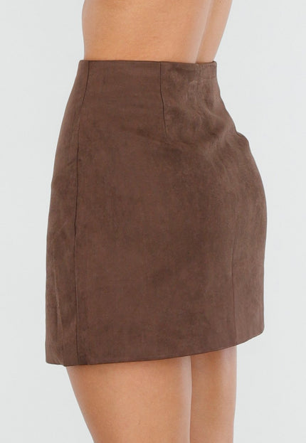 Bruine Suèdelook Rok