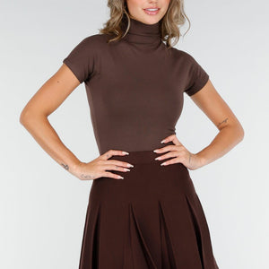 NEW200825 Bruine Top met Col