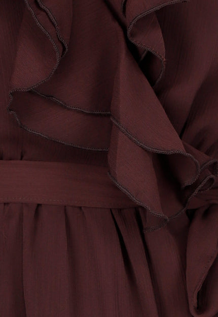 NEW200825 Bruine Wikkeljurk met Kant