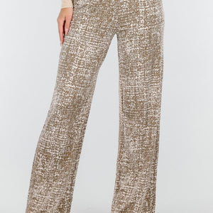 NEW200825 Camel Print Stretchbroek