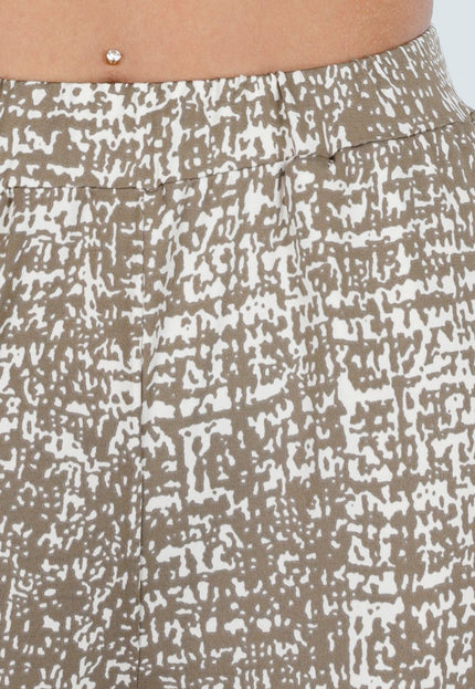 NEW200825 Camel Print Stretchbroek