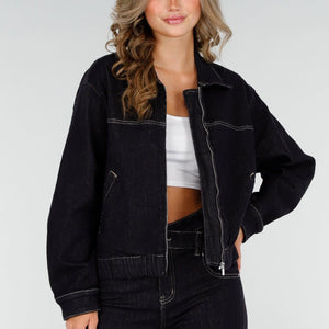 Redial Jeans Denim Jas met Rits