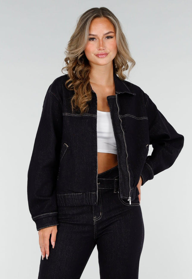 Redial Jeans Denim Jas met Rits