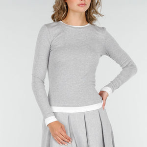 NEW200825 Grijze Longsleeve