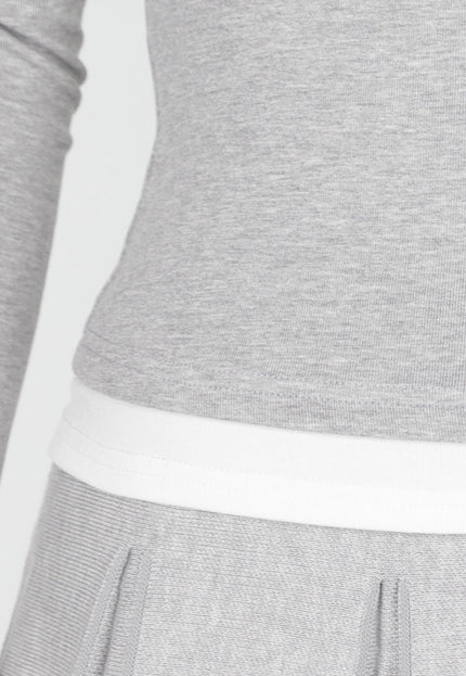 NEW200825 Grijze Longsleeve