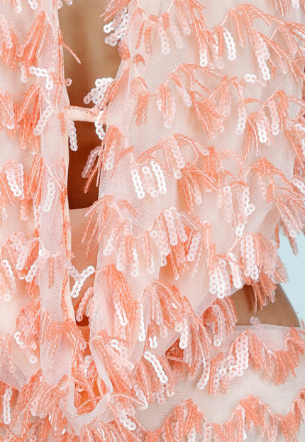 OP=OP.AV.09 Perzikkleurige Set Met Halterhals