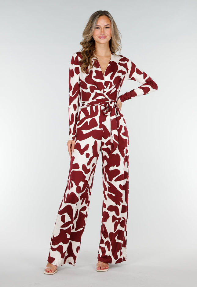 NEW200825 Rode Print Stretch Jumpsuit