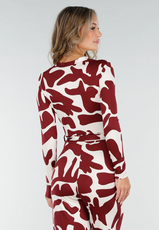 NEW200825 Rode Print Stretch Jumpsuit