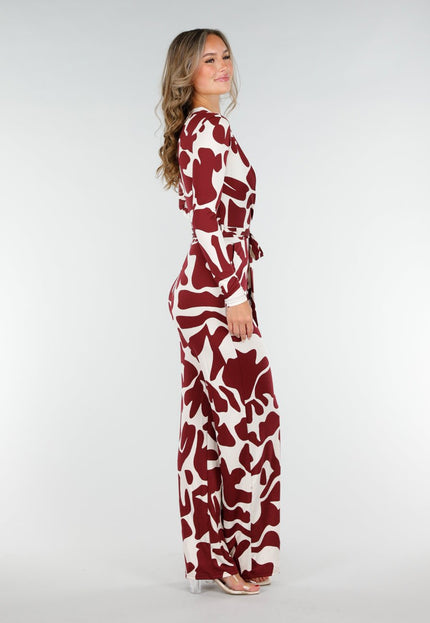NEW200825 Rode Print Stretch Jumpsuit