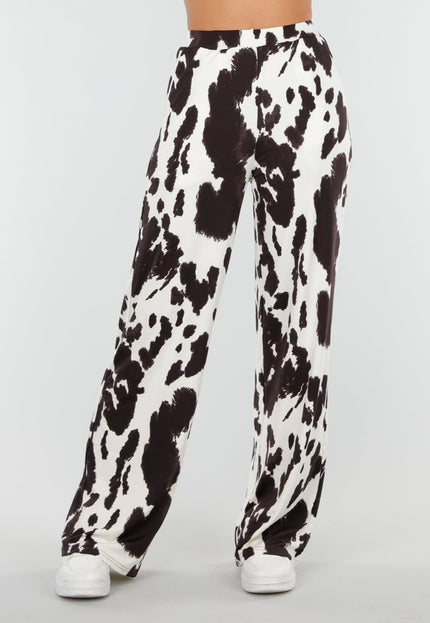 NEW200825 Stretchbroek met Koeienprint