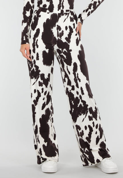 NEW200825 Stretchbroek met Koeienprint