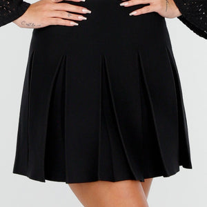 OP=OP.08.NL Zwarte Geplooide Mini Rok