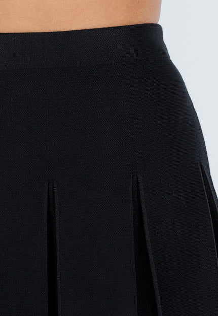 OP=OP.08.NL Zwarte Geplooide Mini Rok