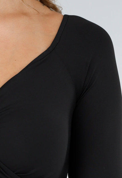 NEW200825 Zwarte Jurk met Overslag