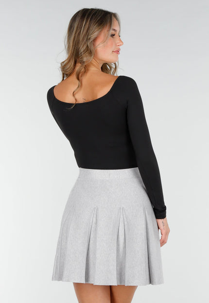 NEW200825 Zwarte Top met Overslag